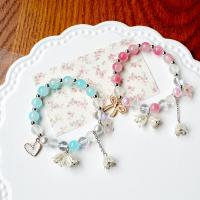 Lampwork Bracelets with Zinc Alloy for woman Length Approx 8.26 Inch Sold By Lot