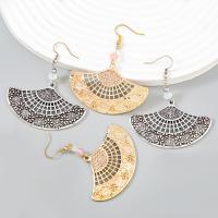 Rhinestone Earring, Tibetan Style, with Resin, Fan, plated, fashion jewelry & for woman & with rhinestone, more colors for choice, 64x54mm, Sold By Pair
