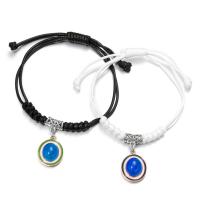 Couple Bracelet and Bangle Zinc Alloy with Wax Cord plated Adjustable & fashion jewelry 1.8cmu30012.2cmu30011.5cmu30011.8cm Length 16-26 cm Sold By PC