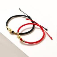 Couple Bracelet and Bangle Polyester Cord with Brass gold color plated fashion jewelry & Unisex 30014mmu30014mm Length 18 cm Sold By PC