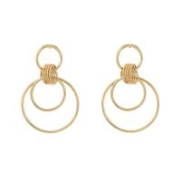 Zinc Alloy Drop Earrings Donut plated for woman & hollow nickel lead & cadmium free Sold By Pair