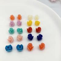 Natural Colored Shell Beads Shell Powder with Resin Tulip Carved dyed & DIY 7mm Approx Sold By Bag