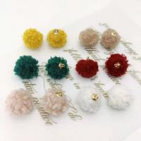 Plush Pendant, Round, DIY, more colors for choice, 15mm, Approx 100PCs/Bag, Sold By Bag