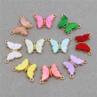 Acrylic Pendants Zinc Alloy with Acrylic Butterfly plated Unisex & double-hole nickel lead & cadmium free Approx Sold By Bag