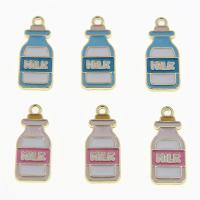 Tibetan Style Enamel Pendants, Bottle, KC gold color plated, Unisex, more colors for choice, nickel, lead & cadmium free, 10x23x2mm, Approx 100PCs/Bag, Sold By Bag