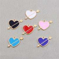 Tibetan Style Enamel Pendants, Heart, plated, Unisex, more colors for choice, nickel, lead & cadmium free, 21.80x15.30x1.20mm, Approx 100PCs/Bag, Sold By Bag
