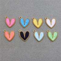 Acrylic Pendants, Tibetan Style, with Acrylic, Heart, KC gold color plated, Unisex, more colors for choice, nickel, lead & cadmium free, 18x15x3mm, Approx 100PCs/Bag, Sold By Bag