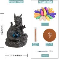 Backflow Incense Burner, Porcelain, half handmade, for home and office & durable & multifunctional, 215x135x130mm, Sold By PC