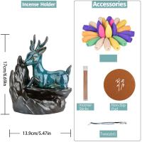 Backflow Incense Burner, Porcelain, handmade, for home and office & durable, 139x82x170mm, Sold By PC