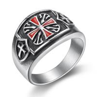 Stainless Steel Finger Ring 316L Stainless Steel & for man & enamel 18mm Sold By PC