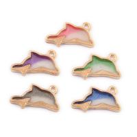 Tibetan Style Enamel Pendants, Dolphin, plated, DIY, more colors for choice, nickel, lead & cadmium free, 20x10mm, 10PCs/Bag, Sold By Bag