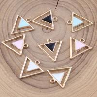 Zinc Alloy Enamel Pendants Triangle plated DIY nickel lead & cadmium free Sold By Bag