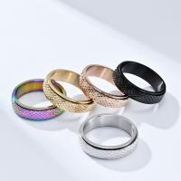 خاتم إصبع الفولاذ المقاوم للصدأ, 304 الفولاذ المقاوم للصدأ, مصقول, مجوهرات الموضة & للجنسين & حجم مختلفة للاختيار, المزيد من الألوان للاختيار, 6mm, تباع بواسطة PC