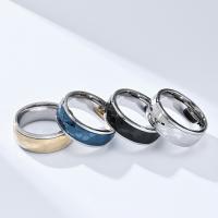 Stainless Steel Finger Ring, 304 Stainless Steel, polished, fashion jewelry & different size for choice & for man, more colors for choice, 8mm, Sold By PC