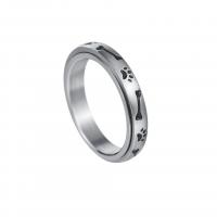 Палец кольцо из нержавеющей стали, Нержавеющая сталь 304, ювелирные изделия моды & Мужская & разный размер для выбора, серебряный, 4x2.30mm, продается PC