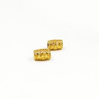 Brass Jewelry Beads Column gold color plated DIY golden nickel lead & cadmium free Sold By Bag