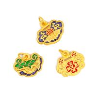 Brass Jewelry Pendants, gold color plated, DIY & enamel, more colors for choice, nickel, lead & cadmium free, 20x18mm, Sold By PC