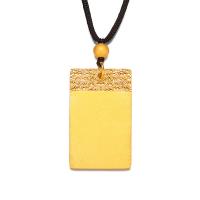 Brass Jewelry Pendants Rectangle gold color plated DIY golden nickel lead & cadmium free Sold By PC