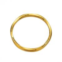 Brass Bangle Donut gold color plated fashion jewelry & for woman golden nickel lead & cadmium free 4.50mm Sold By PC