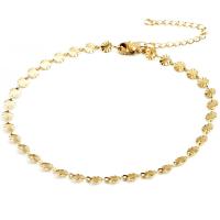 Stainless Steel Jewelry Bracelet, 304 Stainless Steel, Flower, real gold plated, Korean style & for woman, Length:Approx 6-8 Inch, Sold By PC