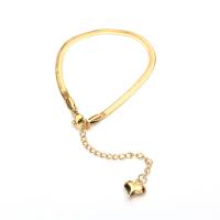 Stainless Steel Jewelry Bracelet 304 Stainless Steel real gold plated snake chain & for woman Length Approx 6-8 Inch Sold By PC
