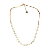 Stainless Steel Jewelry Necklace 304 Stainless Steel 18K gold plated Unisex & snake chain Length Approx 18-20 Inch Sold By PC