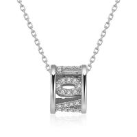 Cubic Zircon Micro Pave Brass Necklace plated micro pave cubic zirconia & for woman Length Approx 15.75 Inch Sold By PC