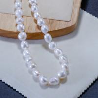 Perles nacres baroques de culture d'eau douce , perle d'eau douce cultivée, DIY, blanc, 12-15mm, Vendu par Environ 15 pouce brin