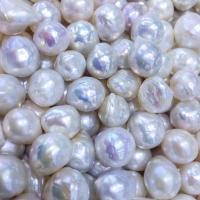 Barok ferskvandskulturperle Beads, Ferskvandsperle, du kan DIY, hvid, 9-13mm, Solgt af PC