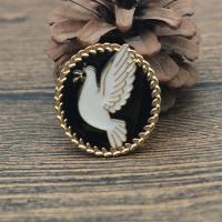 Enamel Brooch Zinc Alloy gold color plated for woman nickel lead & cadmium free Sold By PC