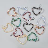 Akryl smycken örhänge, Zink Alloy, med Akryl, Hjärta, plated, mode smycken & för kvinna, fler färger för val, 71x49mm, Säljs av Par