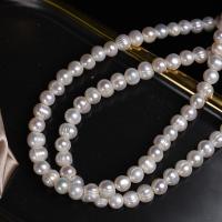 Barok ferskvandskulturperle Beads, Ferskvandsperle, du kan DIY, hvid, 8x8mm, Hole:Ca. 2.5mm, Længde 36 cm, Solgt af PC