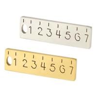Stainless Steel Pendants, 304 Stainless Steel, ruler, Vacuum Plating, Unisex, more colors for choice, 18x5x1mm, Hole:Approx 1mm, Approx 10PCs/Bag, Sold By Bag