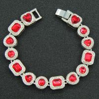 Rhinestone Bracelet Zinc Alloy fashion jewelry & with rhinestone nickel lead & cadmium free Length Approx 20 cm Sold By PC