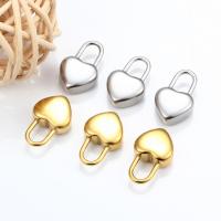 Stainless Steel Heart Pendants 304 Stainless Steel Vacuum Ion Plating polished & DIY Sold By Bag