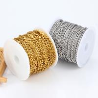 Stainless Steel Curb Chain 304 Stainless Steel Vacuum Ion Plating DIY Sold By Bag