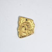 Stainless Steel Pendants, 304 Stainless Steel, polished, DIY, golden, 23.70x17.50mm, Sold By PC