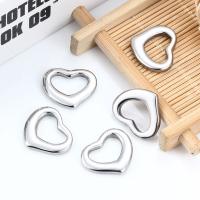 Rostfritt stål Hjärta Hängen, 304 rostfritt stål, polerad, DIY, ursprungliga färgen, 21x18mm, Säljs av PC