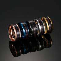 Anillo de dedo de Titantium Acero, Partículas de acero, Joyería & unisexo & diverso tamaño para la opción, más colores para la opción, 8x2mm, Vendido por UD
