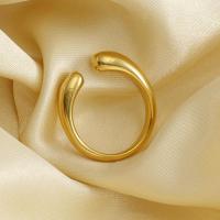 Stainless Steel Finger Ring, 304 Stainless Steel, 18K gold plated, fashion jewelry & for woman, golden, 23x4mm, Sold By PC