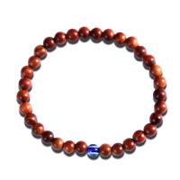 Evil Eye Jewelry Bracelet Padauk with Resin Round fashion jewelry & Unisex nickel lead & cadmium free 6mm Length Approx 21 cm Sold By PC