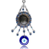 Hanging Ornaments Zinc Alloy with Lampwork plated evil eye pattern nickel lead & cadmium free 100mm Length 29 cm Sold By PC