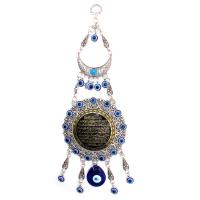 Hanging Ornaments Zinc Alloy with Lampwork plated evil eye pattern nickel lead & cadmium free Length 31 cm Sold By PC