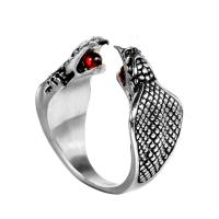 Titanium Čelik Finger Ring, Zmija, pozlaćen, različite veličine za izbor & za čovjeka, više boja za izbor, Prodano By PC