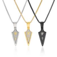 Titanium Steel Necklace with Carbon Fibre Vacuum Ion Plating fashion jewelry & for man Length Approx 23.6 Inch Sold By PC