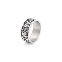 Titanium Steel Finger Ring & for man & blacken 10mm US Ring Sold By PC