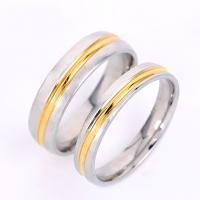 Pár prsteny, 304 Stainless Steel, unisex & různé velikosti pro výběr, více barev na výběr, Velikost:6-10, Prodáno By PC