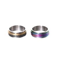 Prst prsten z nerezové oceli, 304 Stainless Steel, Otočný & unisex & různé velikosti pro výběr, více barev na výběr, Velikost:6-10, Prodáno By PC