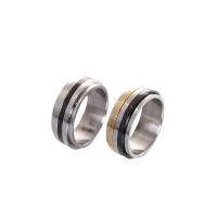 Stainless Steel Finger Ring 304 Stainless Steel Vacuum Ion Plating rotatable & Unisex US Ring Sold By PC