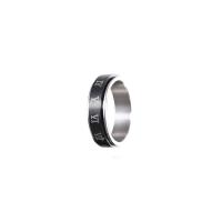 Stainless Steel Finger Ring, 304 Stainless Steel, Vacuum Ion Plating, with roman number & Unisex & different size for choice, US Ring Size:6-10, Sold By PC